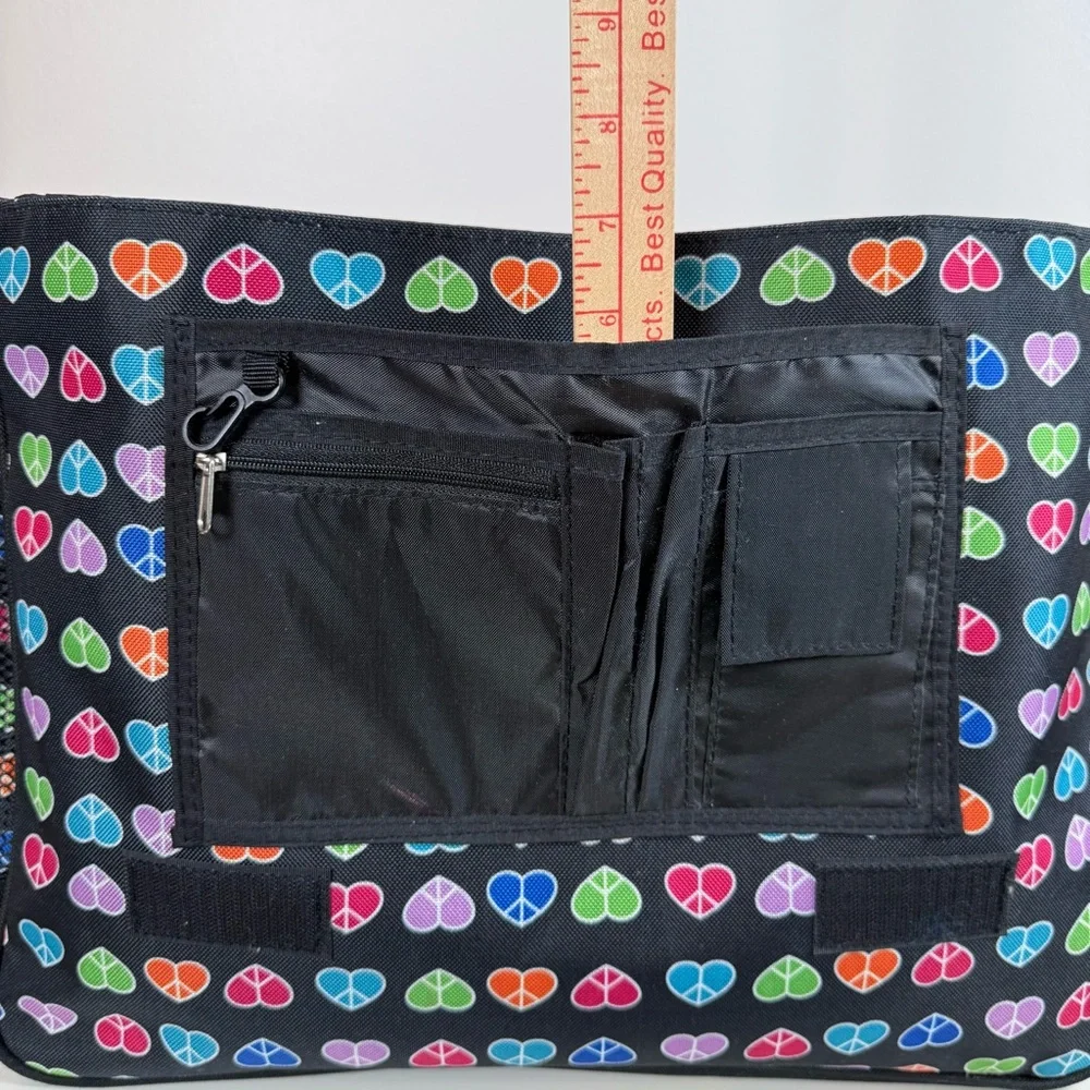 Dickies Rainbow‎ Hearts Crossbody Flap Messenger Large Shoulder Bag Computer